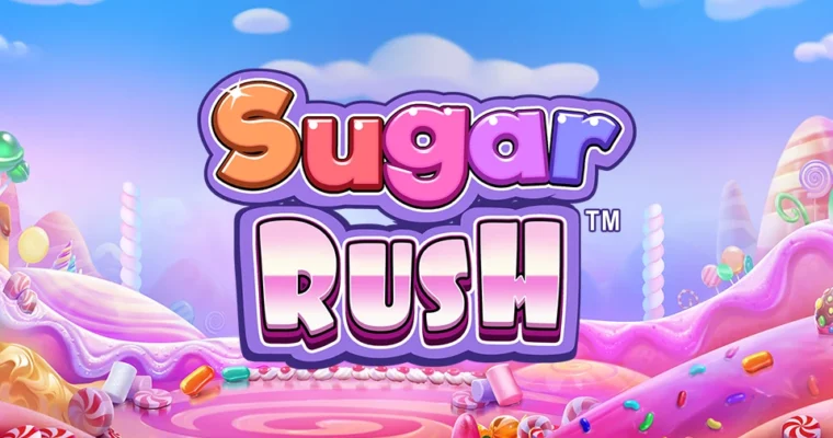 Sugar Rush slot by Pragmatic Play — candy cluster pays with multiplier spots on a 7x7 grid
